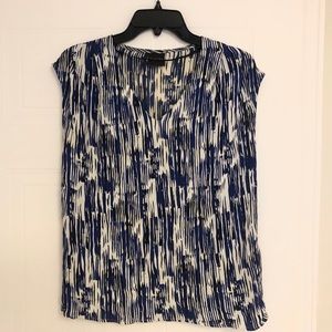 Selected blue and white blouse